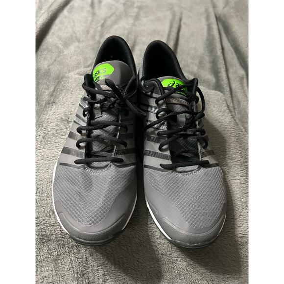 ASICS Men’s S604N Training Athletic shoes, titanium/green, Size 13 - Picture 2 of 10